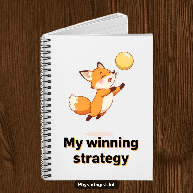 Funny Fox Notebook: A lined journal with a funny illustration of a fox leaping to hit a hovering ball, for capturing notes.