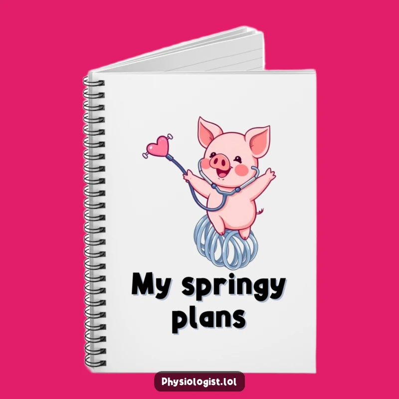 Funny Piglet Spring Doctor Notebook: Jot Down Ideas with a Bounce!