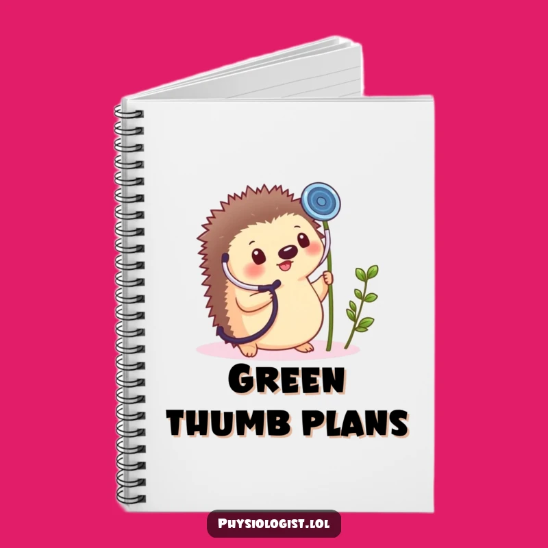 Funny Hedgehog Gardener Notebook - Journal Your Green Ideas