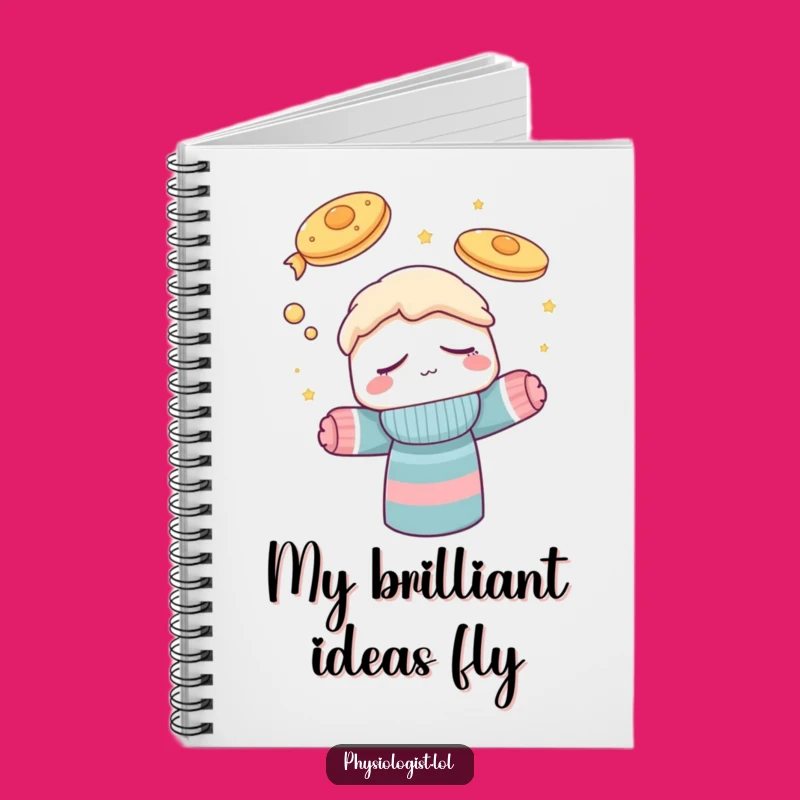 Funny Sock Puppet Flying Pancakes Notebook: Jot Down Your Dreams, Hilarious Gift
