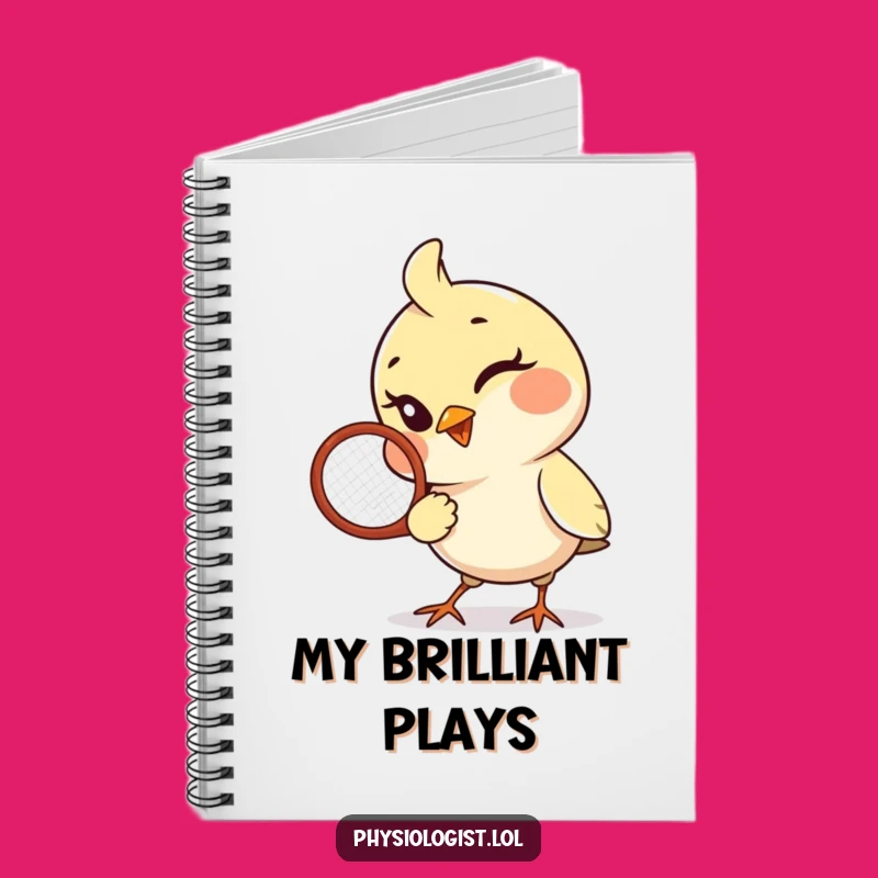 Funny Bird Racquet Notebook: Jot Down Ideas with a Playful Wink