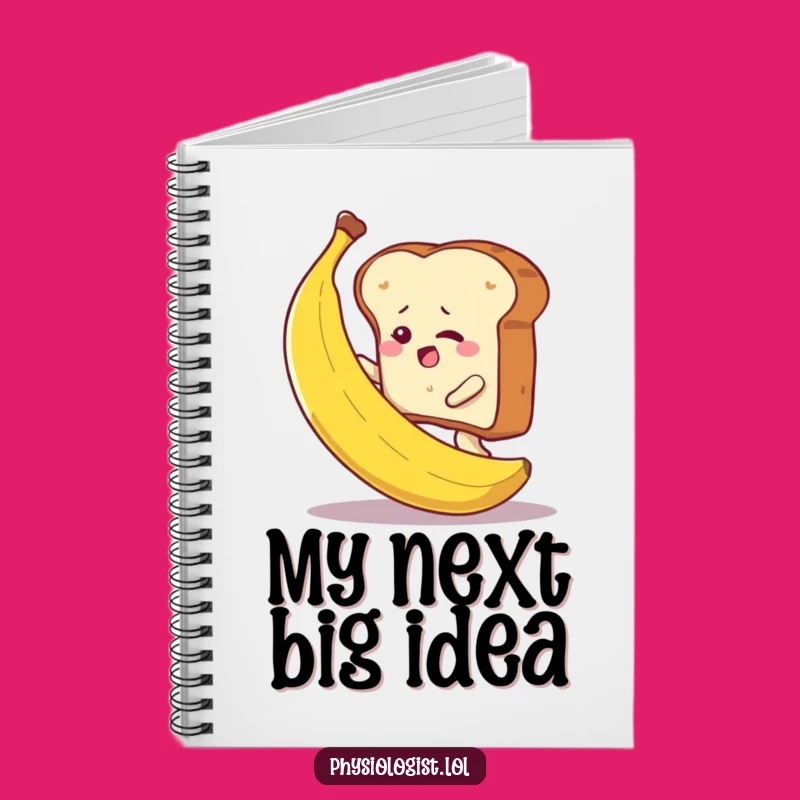 Funny Toast Climbing Banana Notebook - Comical Journal for Ambitious Ideas