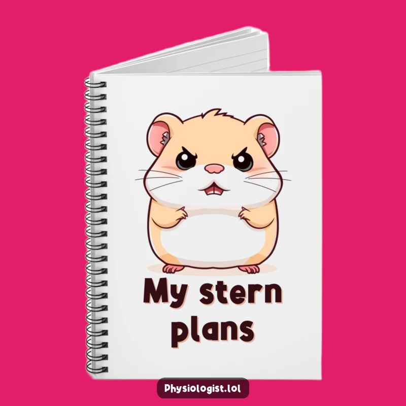 Funny Stern Hamster Notebook: Jot Down Serious Ideas with Grumpy Pages