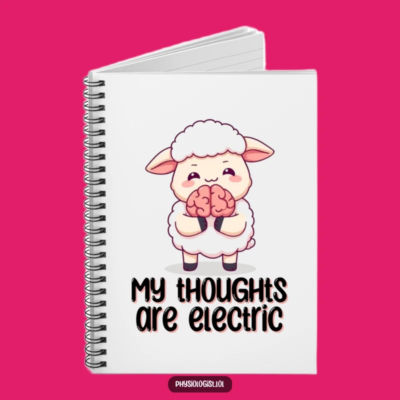 Funny Giggling Sheep Brain Notebook - Hilarious Journal for Bright Ideas