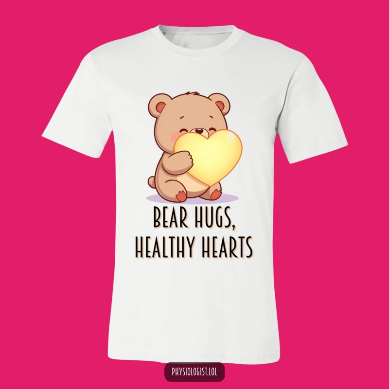 Funny Bear Cardiologist T-Shirt - Cute Heart Love Tee for Gentle Souls