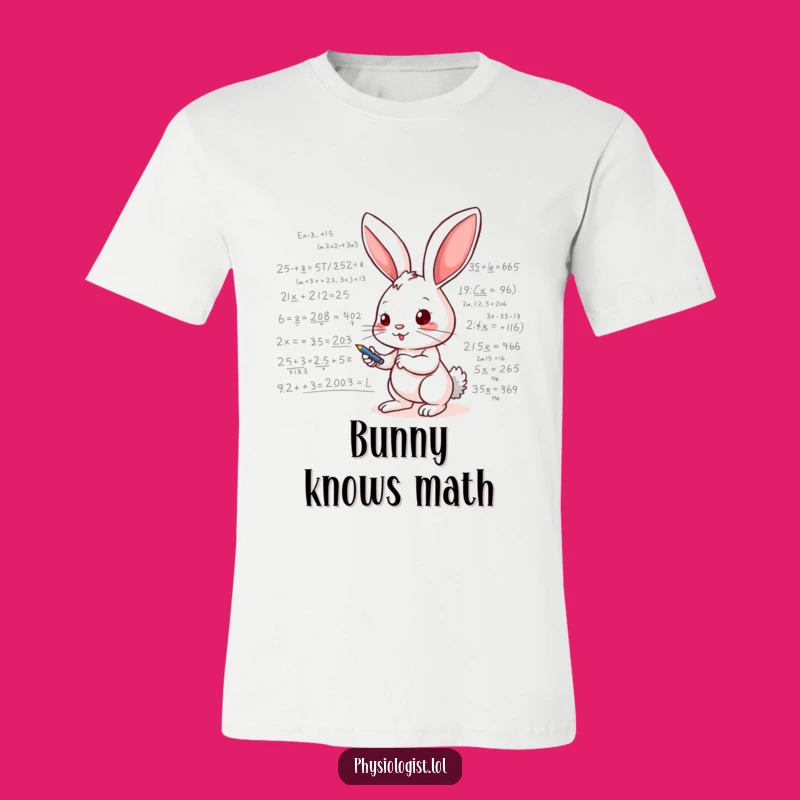 Funny Bunny Genius T-Shirt - Energetic Math Equations Tee