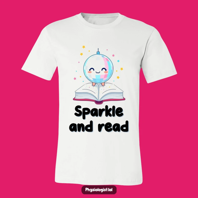 Funny Disco Ball Glitter Book T-Shirt: Sparkle Your Style, Hilarious Gift