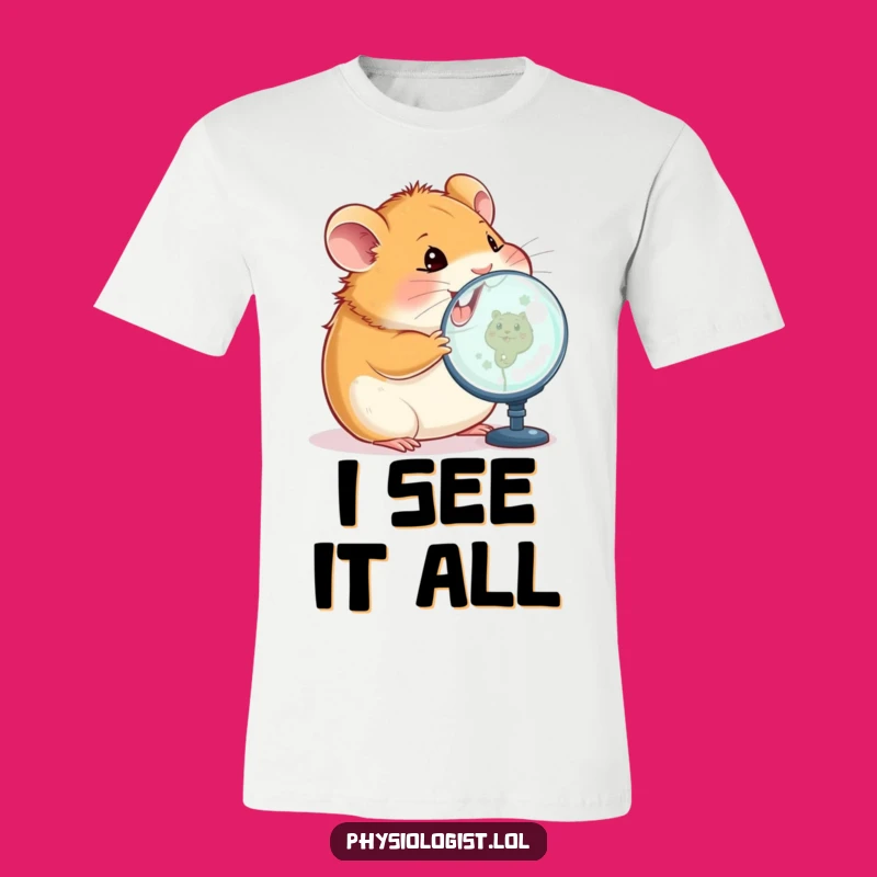 Funny Hamster Screen T-Shirt: Happy Investigator Tee for a Quirky Look!