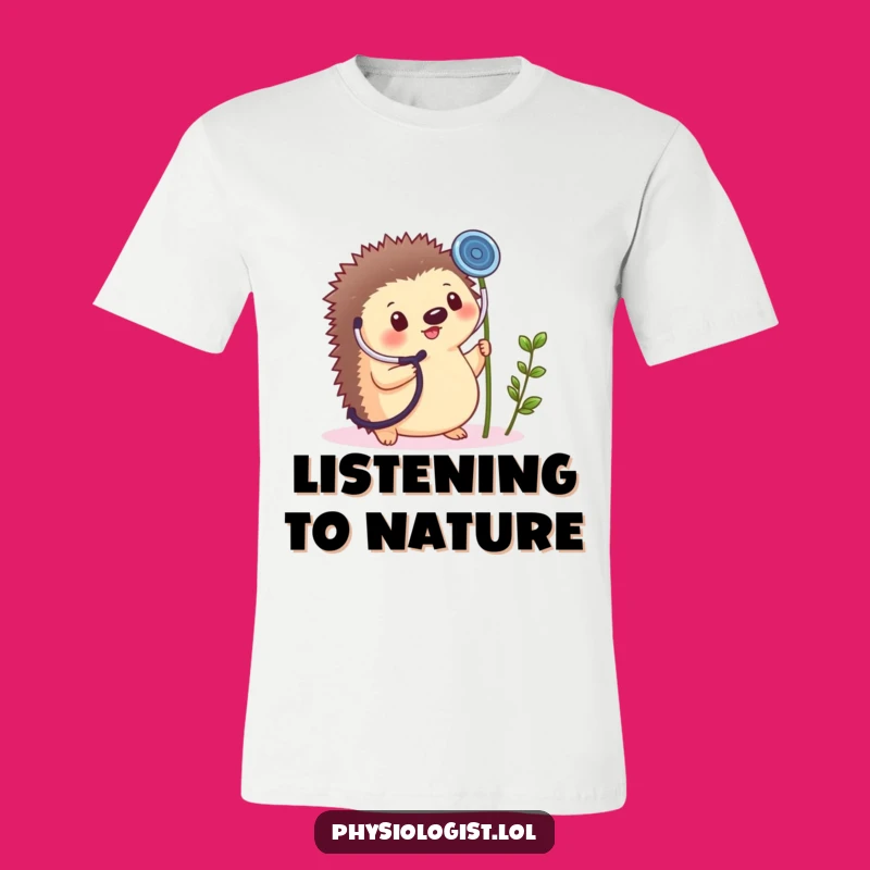 Funny Hedgehog Plant Doctor T-Shirt - Comical Gardener Tee