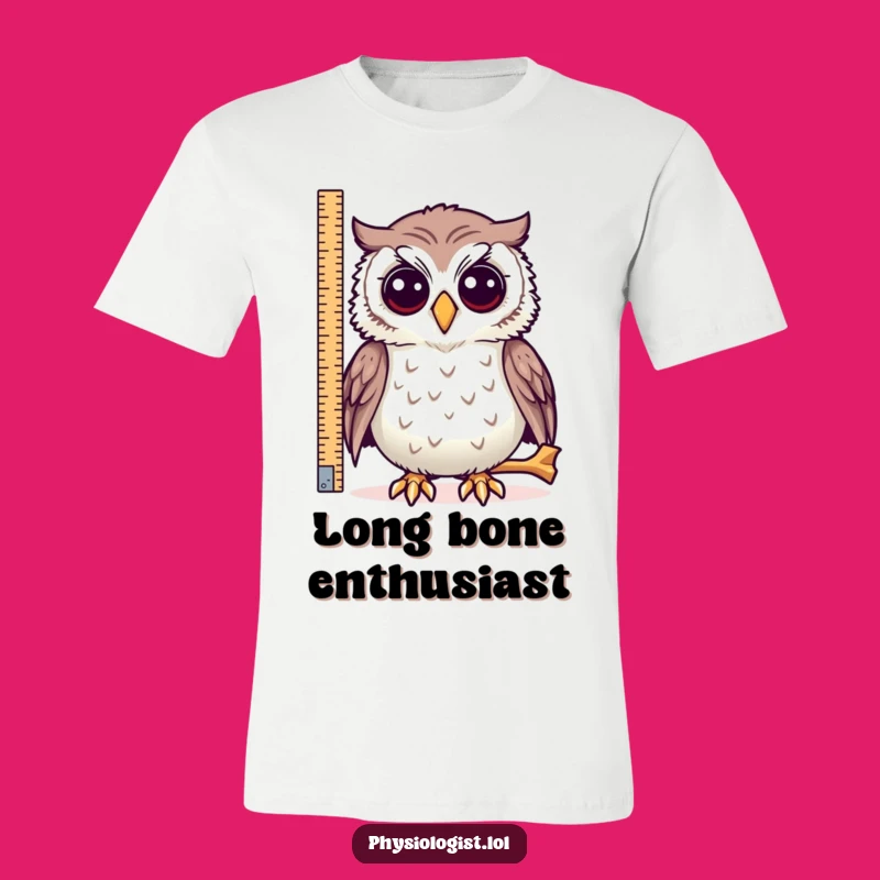 Funny Owl Measuring Bone T-Shirt: Wear Your Curiosity with Humorous Style