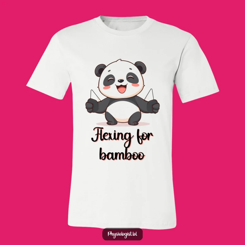 Funny Panda Workout T-Shirt: Cheerful Strength Tee for a Fun Look!