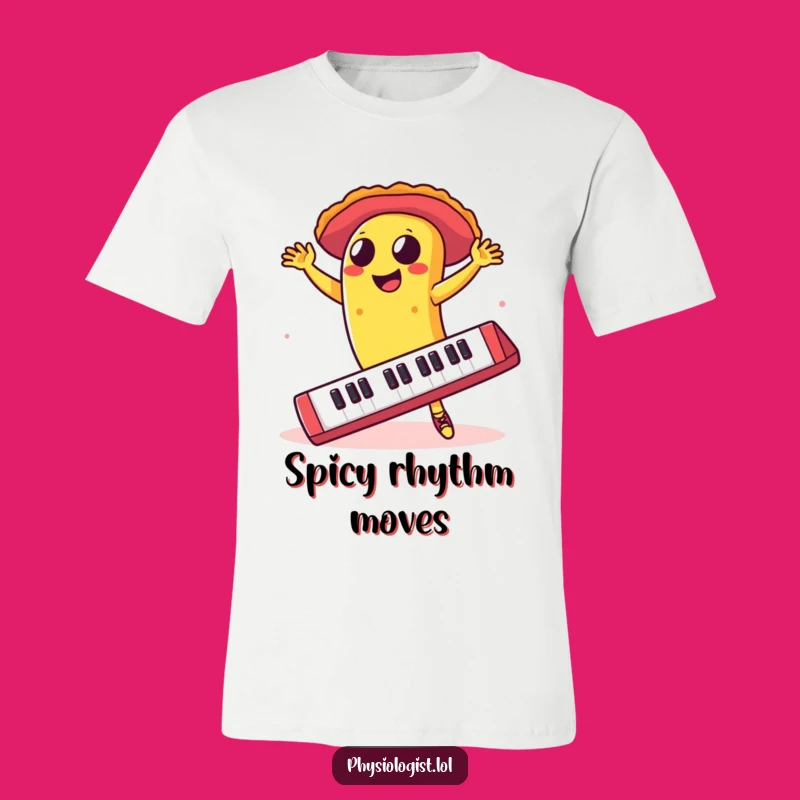Funny Taco Dance T-Shirt - Comical Keyboard Salsa Tee for Foodies