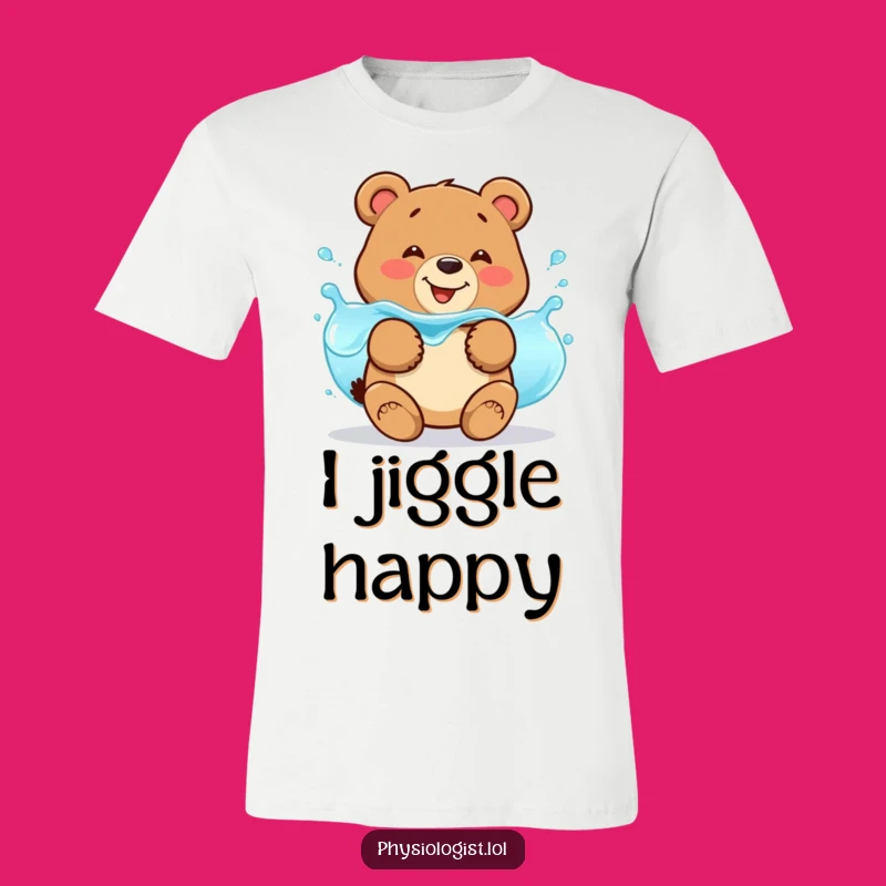 Funny Bear Fluid Balance T-Shirt: Jiggling Liquid, Hydration Humor Tee