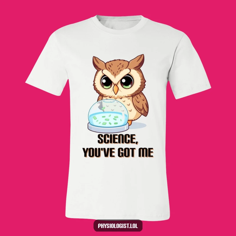 Funny Owl Lab T-Shirt: Curious Scientist Tee for a Smart Look!
