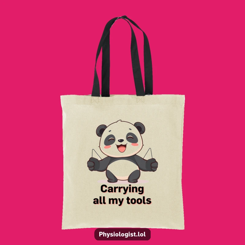 Funny Panda Gym Tote Bag: Carry Your Strength and Laughs!