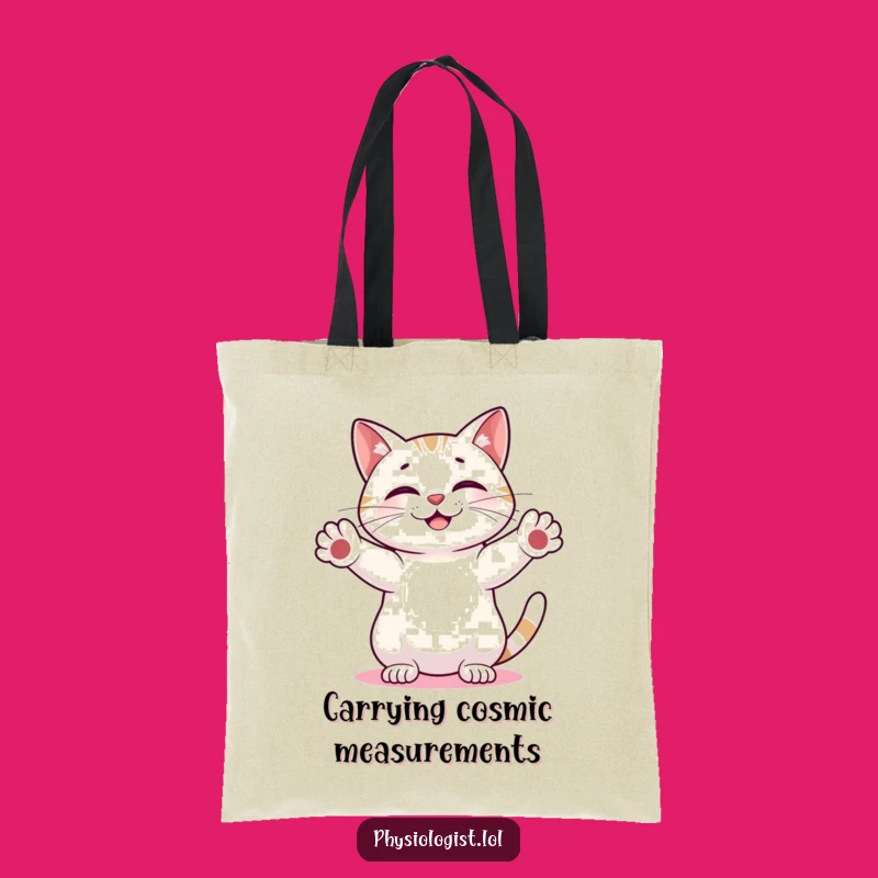 Funny Cat Measure Tote Bag: Giggle-Worthy Carryall for Curious Minds