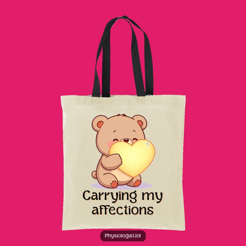 Funny Bear Cardiologist Tote Bag - Chic Accessory for Heartfelt Humor