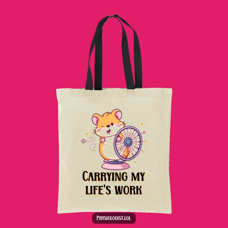 Funny Hamster Diagram Tote Bag: Giggle-Worthy Carryall for Busy Bees