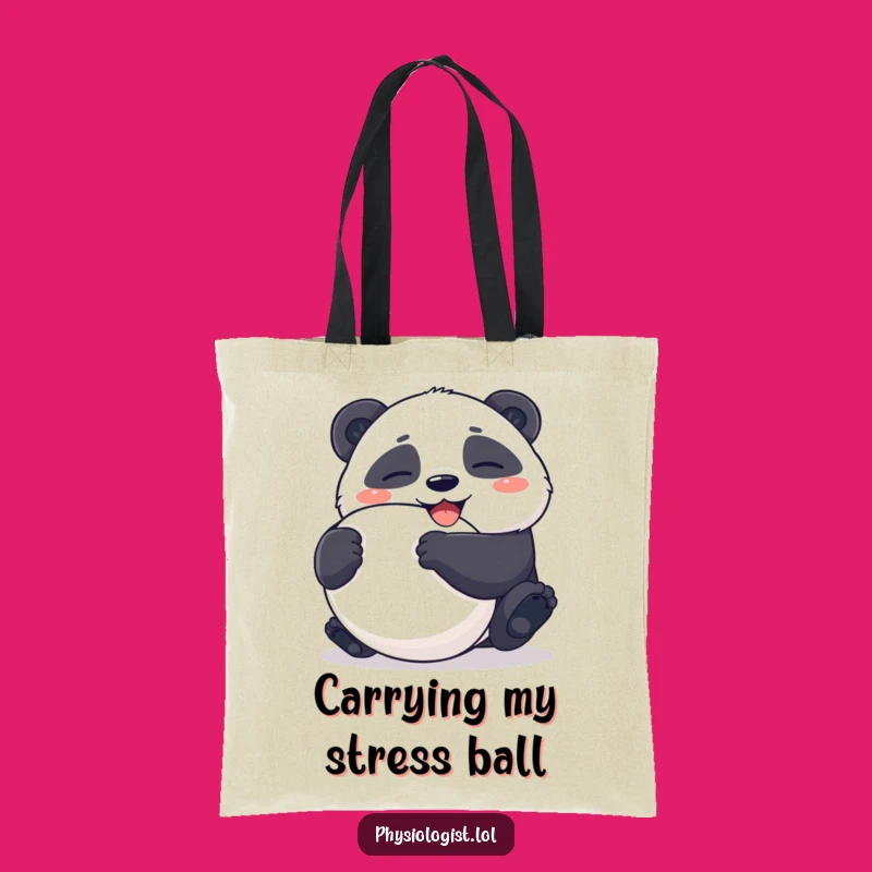 Funny Panda Stress Ball Tote Bag: Ambiguous Squeeze Chic, Ideal Funny Gift Accessory