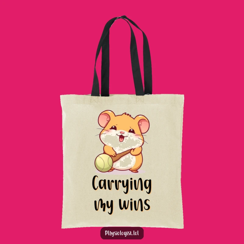 Funny Hamster Paddle Tote Bag: Carry Your Essentials with a Smile