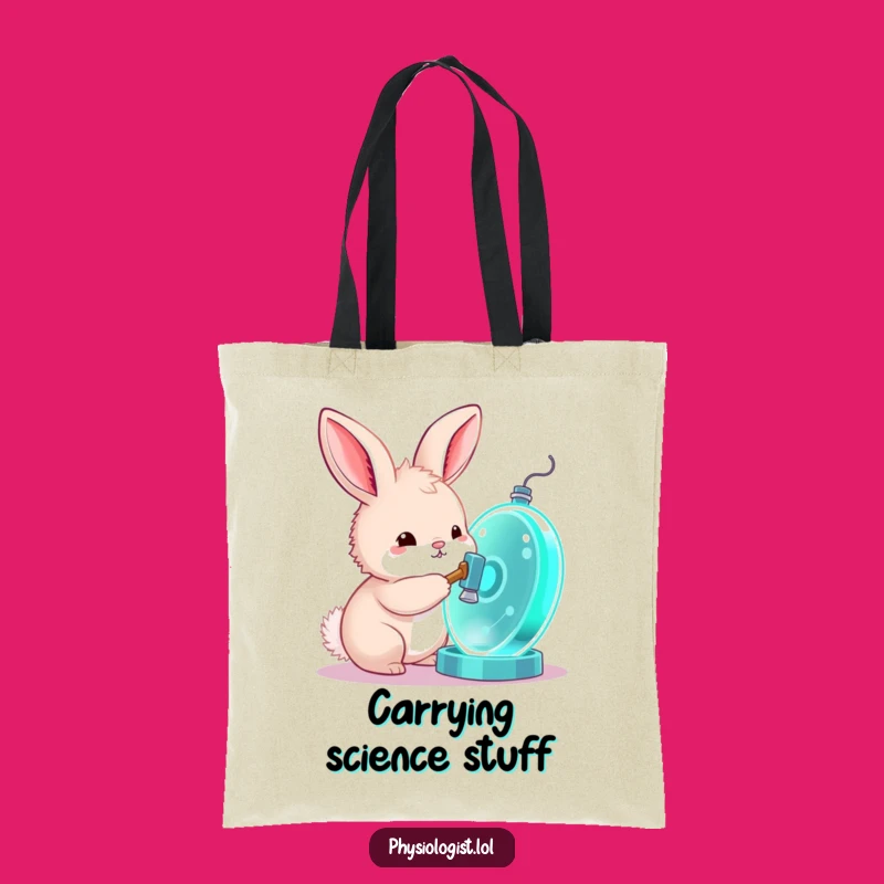 Funny Bunny Cell Explorer Tote Bag: Carry Your Discoveries with Style!