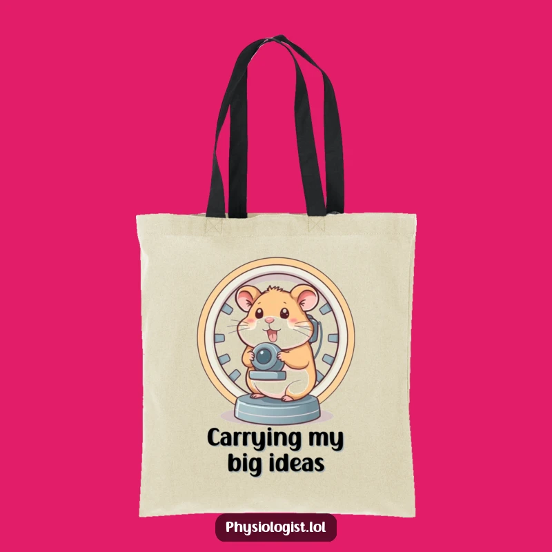 Funny Brain Scanner Hamster Tote Bag: Carry Your Genius with This Hilarious Rodent Bag