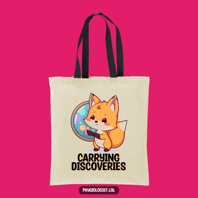 Funny Fox Biologist Tote Bag: Cell Magnification, Carry Your Science Enthusiasm