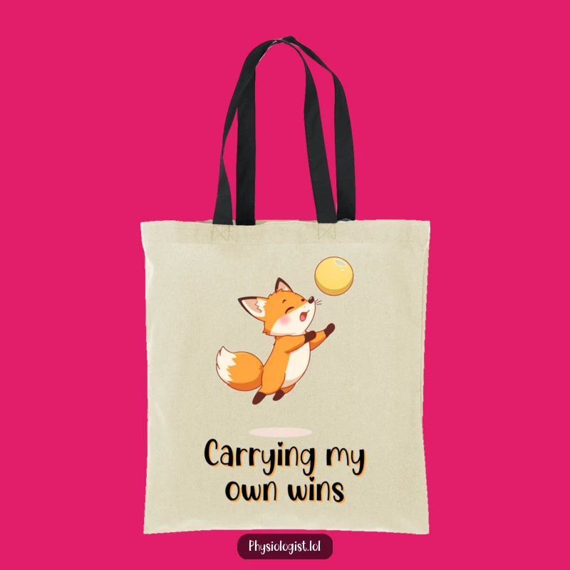 Funny Fox Leaping Tote Bag: Stylish & Comical Carry-All Gift