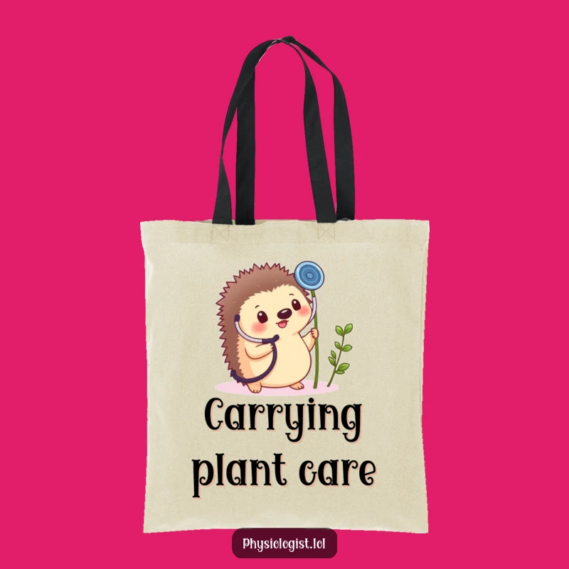 Funny Hedgehog Gardener Tote Bag - Spacious & Cheerful Carry-All