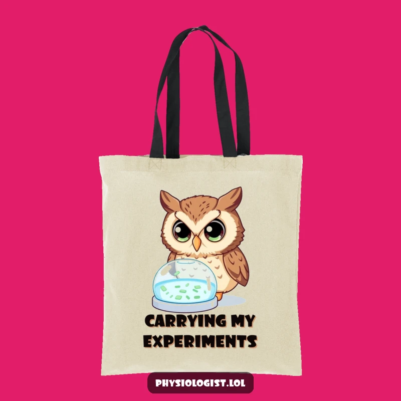 Funny Owl Lab Tote Bag: Carry Your Curiosity and Laughs Everywhere!