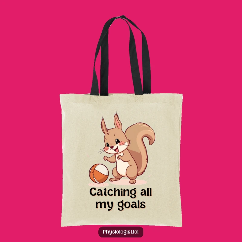 Funny Squirrel Ball Tote Bag: Carry Your Essentials with a Smile