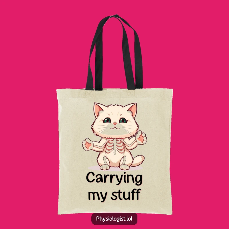 Funny Yoga Cat Tote Bag: Stretching Paws, Carry Your Fitness & Humor