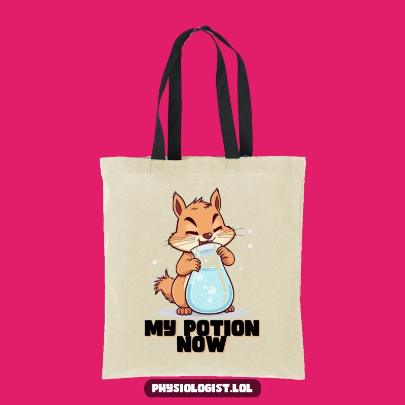 Funny Squirrel Lab Tote Bag: Bubbly Brews, Your Favorite Funny Gift